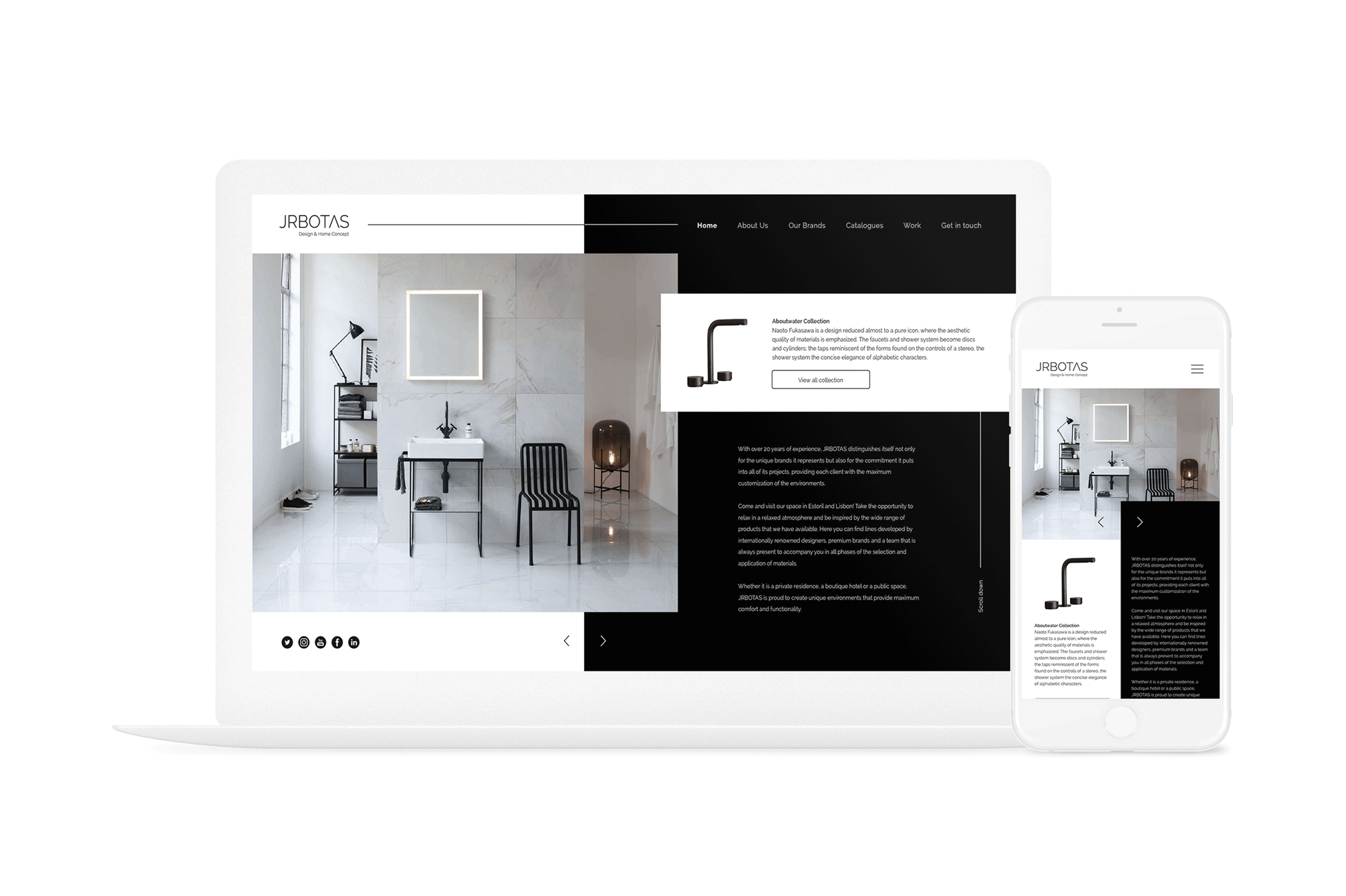 JRBotas Design & Home Concept Branding Stationary Website